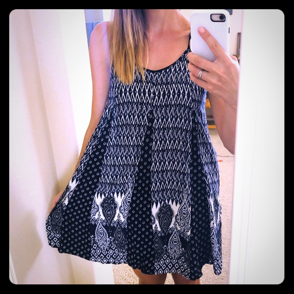 Bohemian corset tie-up dress